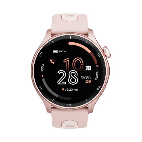 Montre intelligente/moniteur d'activité aura Pro de Cubitt avec écran tactile AMOLED rose de 1,43 po