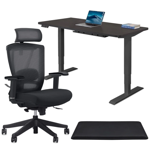 EFFYDESK  Essential Bundle Blackheight-Adjustable Electric Standing Desk
