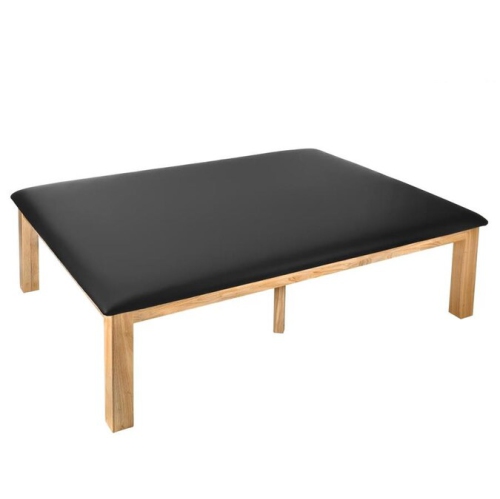 VivaComfort Black Upholstered Wooden Massage Therapy Treatment Table