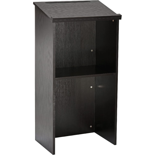 AdirOffice Black Wood Stand-up Podium Lectern