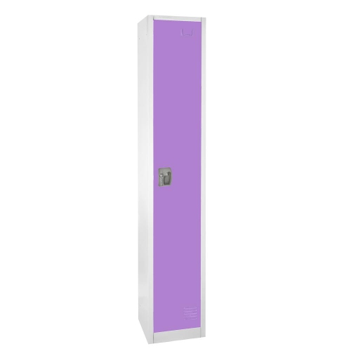 AdirOffice 72 in. H x 12 in. W x 12 in. D 1-Compartment Steel Tier Key Lock Storage Locker in Purple