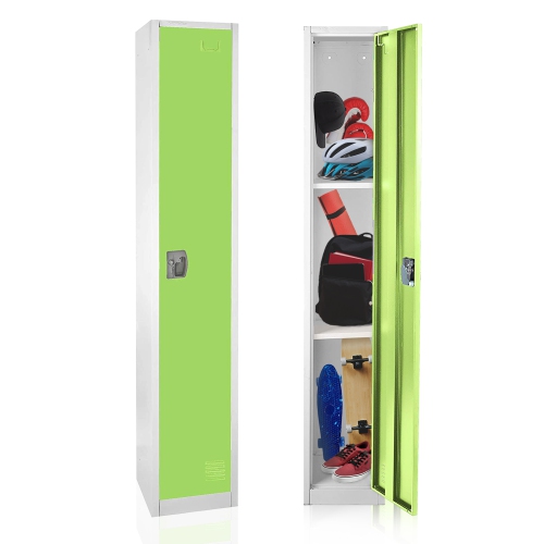 AdirOffice 72 in. x 12 in. x 12 in. 1-Compartment Steel Tier Key Lock Storage Locker in Green