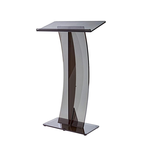 ADIROFFICE  Acrylic Slanted Speakers Podium Lectern In Black