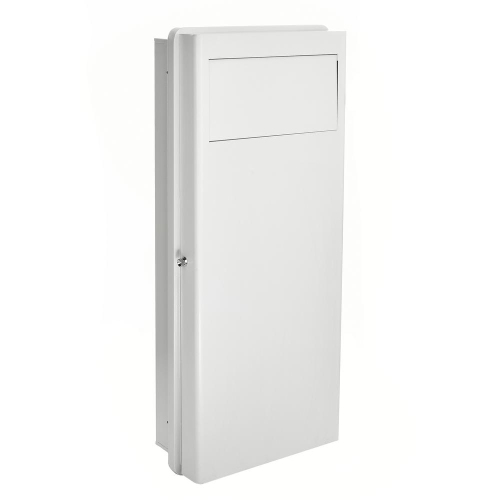 AdirHome 7.25 in. W Built-In Wall Laundry Hamper in White