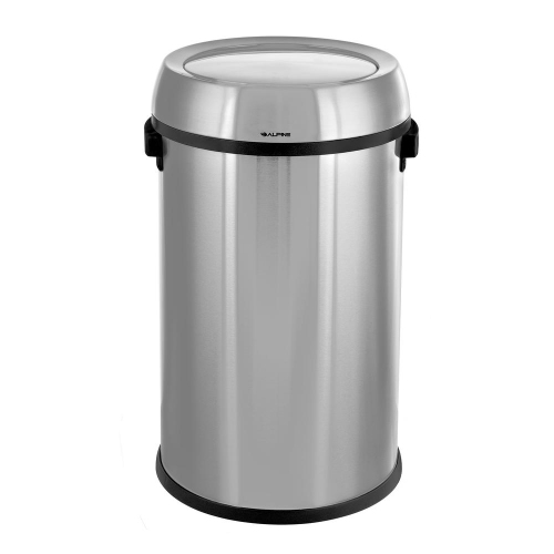 Image 1 de 10.. 17 Gal. Stainless Steel Commercial Trash Can with Swing Lid