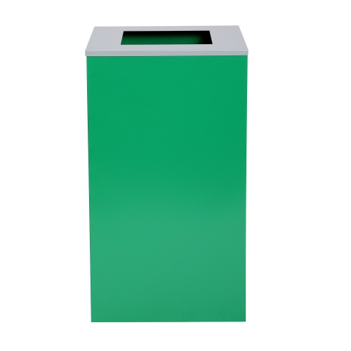 Alpine Industries Square Commercial 29 Gallon Trash and Recycling Bin