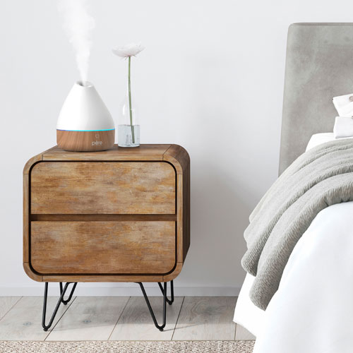 Diffuseur d'huiles essentielles naturelles PureSpa avec éclairage qui change de couleur