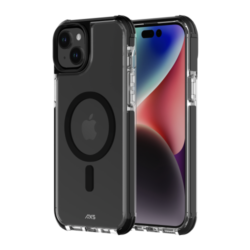 AXS PROShield Plus MagSafe Compatible Drop-tested Clear Case for Apple iPhone 15 | Black