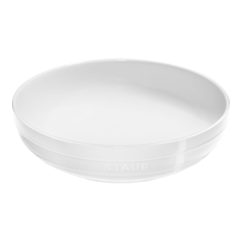 STAUB  Ceramique 28 Cm Ceramic Round Serving Bowl In White