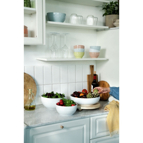 STAUB Ceramique 28 cm Ceramic Round Serving Bowl, White
