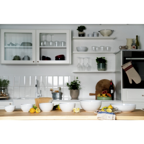 STAUB Ceramique 28 cm Ceramic Round Serving Bowl, White