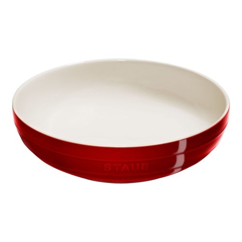 STAUB  Ceramique 28 Cm Ceramic Round Serving Bowl, Cherry