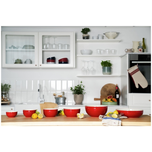 STAUB 28 cm – bol de service rond en céramique, cerise