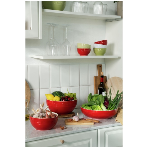 STAUB 28 cm – bol de service rond en céramique, cerise