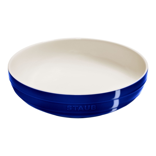 STAUB  Ceramique 28 Cm Ceramic Round Serving Bowl, Dark-Blue