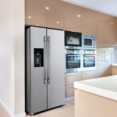 Réfrigérateur à congélateur juxtaposé de 36 po en acier inoxydable de Forno Salerno 20 pi³