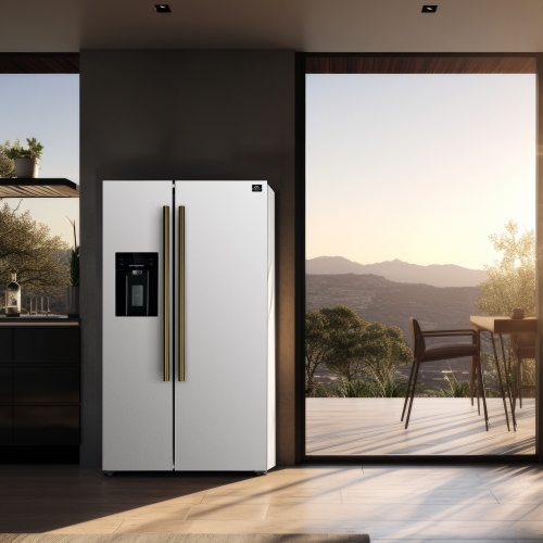 Réfrigérateur côte à côte 20 pi³ 36 po avec distributeur eau/glaçons Espresso Salerno de FORNO - Blanc