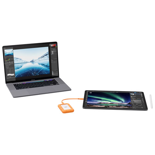 Disque SSD USB-C externe portatif 1 To LaCie Rugged Mini de Seagate