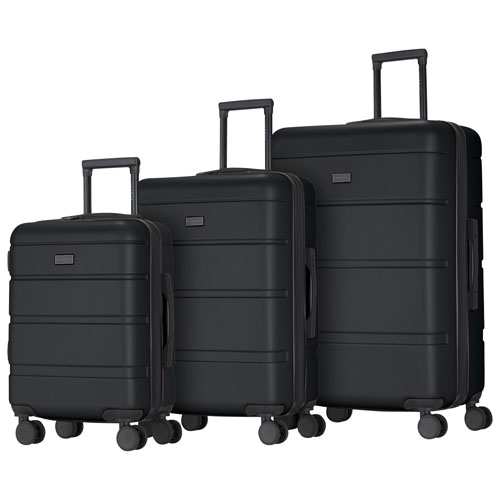 Bugatti Barcelona 3 Piece Hardside Luggage Set Black Best Buy Canada