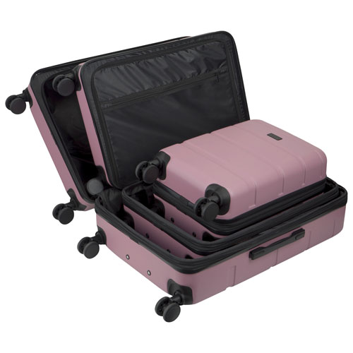 Ensemble de 3 valises rigides Barcelona de Bugatti - Rose - Exclusivité de Best Buy