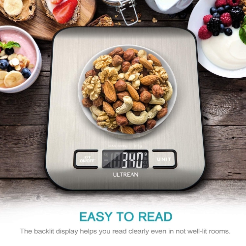 Ultrean Food Scale, Digital Kitchen Scale Weight Grams and Ounces,6 Units with Tare Function,