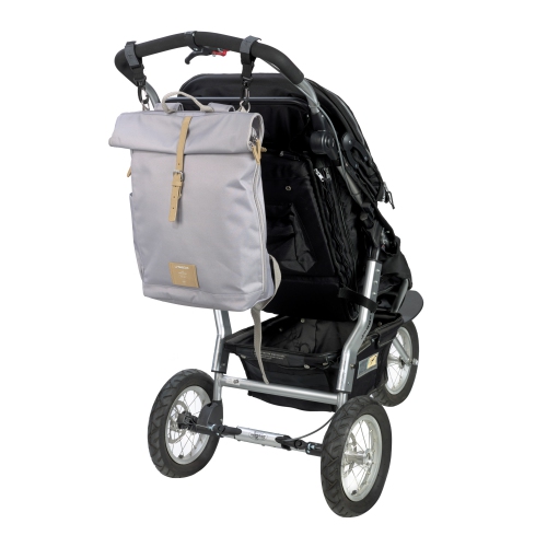 Lassig - Green Label - Rolltop Backpack Diaper Bag - Grey