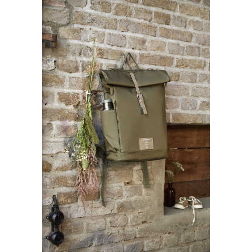 Lassig - Green Label - Rolltop Backpack Diaper Bag - Olive