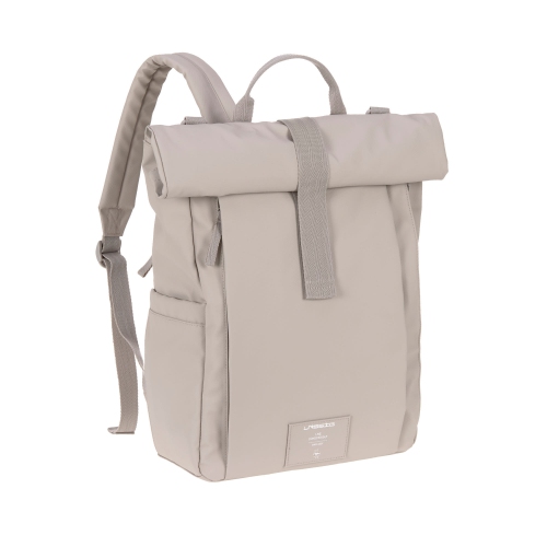 Lassig - étiquette verte - Sac à couches Rolltop Up Backpack - Taupe