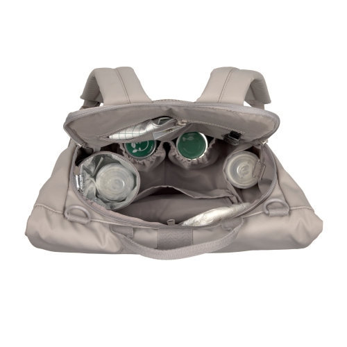 Lassig - étiquette verte - Sac à couches Rolltop Up Backpack - Taupe