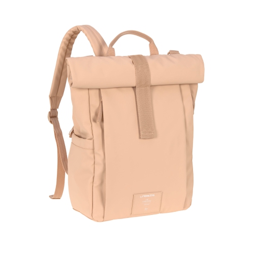 Lassig - étiquette verte - Sac à couches Rolltop Up Backpack - Rose pêche