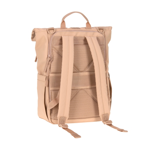Lassig - étiquette verte - Sac à couches Rolltop Up Backpack - Rose pêche