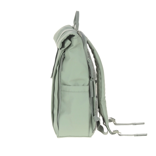 Lassig - étiquette verte - Sac à couches Rolltop Up Backpack - Vert argenté