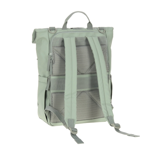Lassig - étiquette verte - Sac à couches Rolltop Up Backpack - Vert argenté