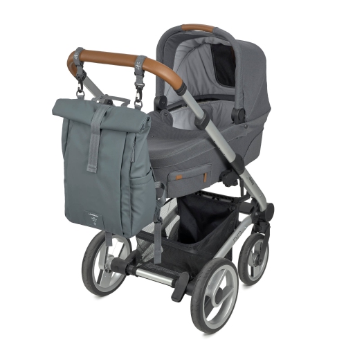 Lassig - Green Label - Rolltop Up Backpack Diaper Bag - Anthracite