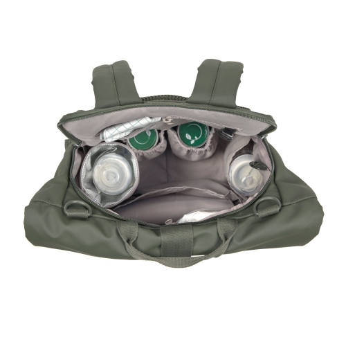 Lassig - étiquette verte - Sac à couches Rolltop Up Backpack - Olive