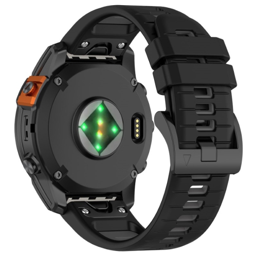 Bracelet de montre sport Colorblock de StrapsCo pour Fenix 7S et 7S Pro de Garmin - Noir et gris