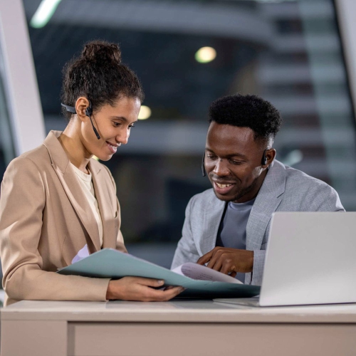 SHOKZ OpenComm2 UC - Bone Conduction Bluetooth Stereo Computer Headset with Boom Mic - USB-C