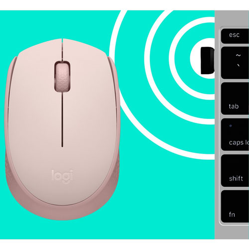 Logitech M170 1000 DPI Wireless Optical Mouse - Rose