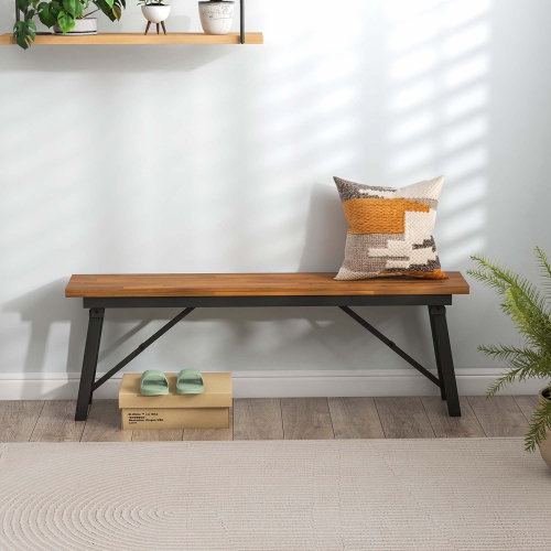 Costway Folding Picnic Table & Bench Set Dining Table with Metal Frame for 4 or 6 Persons