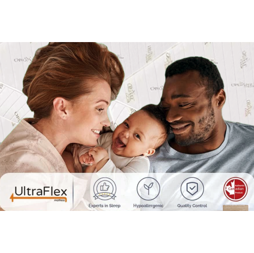 UltraFlex EcoZen- Medium Firm Reversible, CertiPUR-US® Certified Foam, Organic Bamboo Cover, Pressure Releiving, Cooling Gel Infused, Eco-Friendly