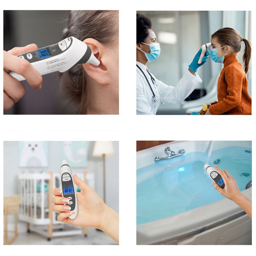 Thermomètre numérique auriculaire et frontal DualScan Prime de Mobi
