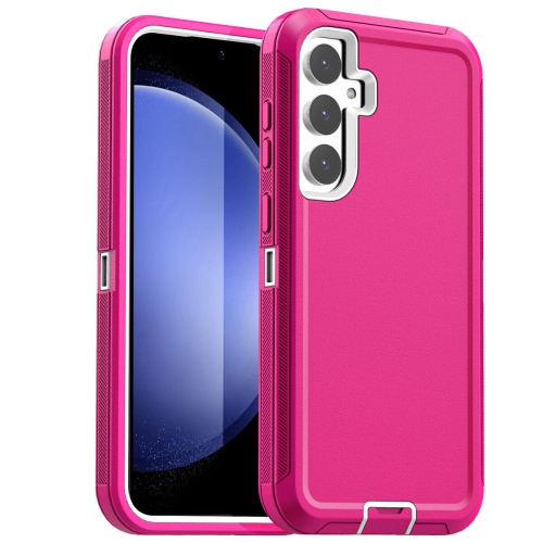 [CS] Triple 3 Layers Shockproof Heavy Duty Defender Hard Case for Samsung Galaxy A35 5G, Hot Pink