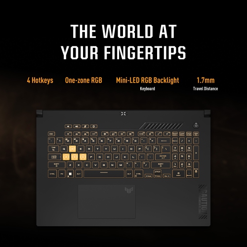 ASUS TUF Gaming F17 Durable Gaming Laptop 17.3" WQHD 240Hz / Intel Core i7-13620H processor / GeForce RTX 4070 / 16GB DDR5 RAM / 1TB SSD / Wi-Fi 6 /