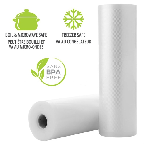Hauz - Ensemble de 2 rouleaux pour scelleuse sous vide, sans BPA, longueur totale de 10 mètres