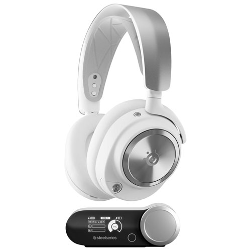 SteelSeries Arctis Nova Pro Wireless Noise Cancellation Gaming Headset for PlayStation/PC/Switch - White