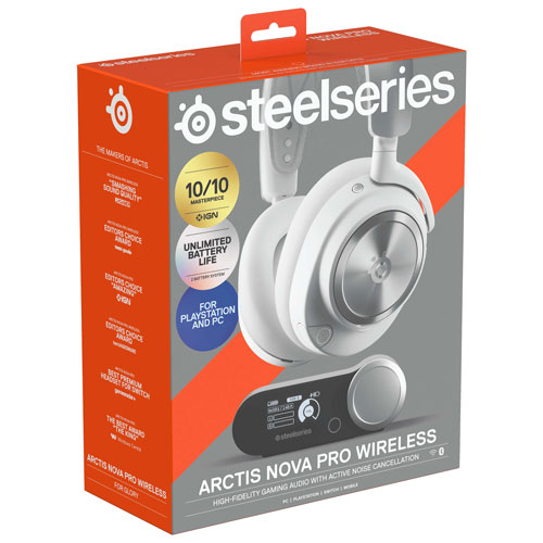 Image 6 of 10.. SteelSeries Arctis Nova Pro Wireless Noise Cancellation Gaming Headset for PlayStation/PC/Switch - White
