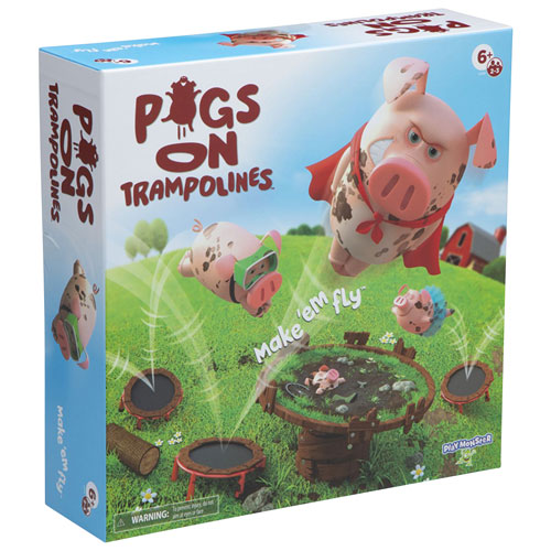 Playmonster Pigs on Trampolines - English