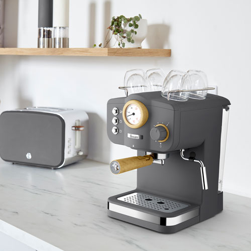 Salton Swan Nordic Espresso Machine - Grey