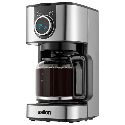 Cafetière à filtre programmable de Salton - 10 tasses - Argenté