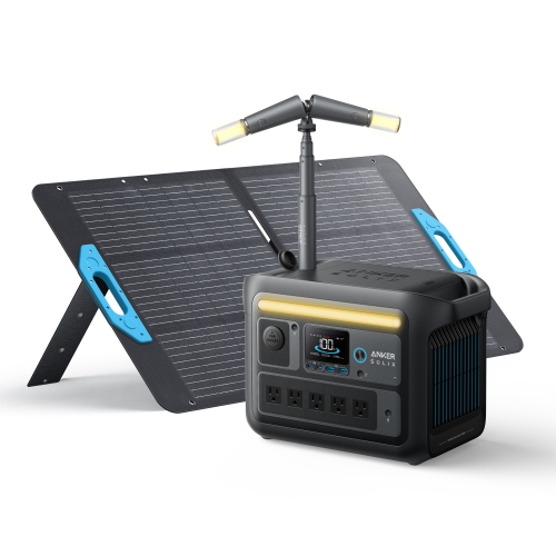 Image 1 of 6.. Anker SOLIX C800X Portable Power Station with 100W Solar Panel(768Wh|1200W)